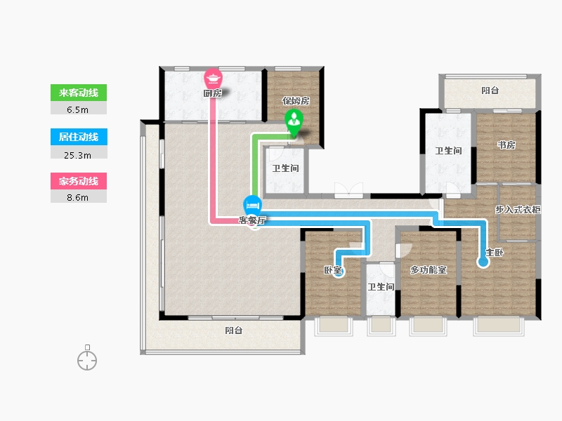 陕西省-宝鸡市-华厦中央印-221.19-户型库-动静线