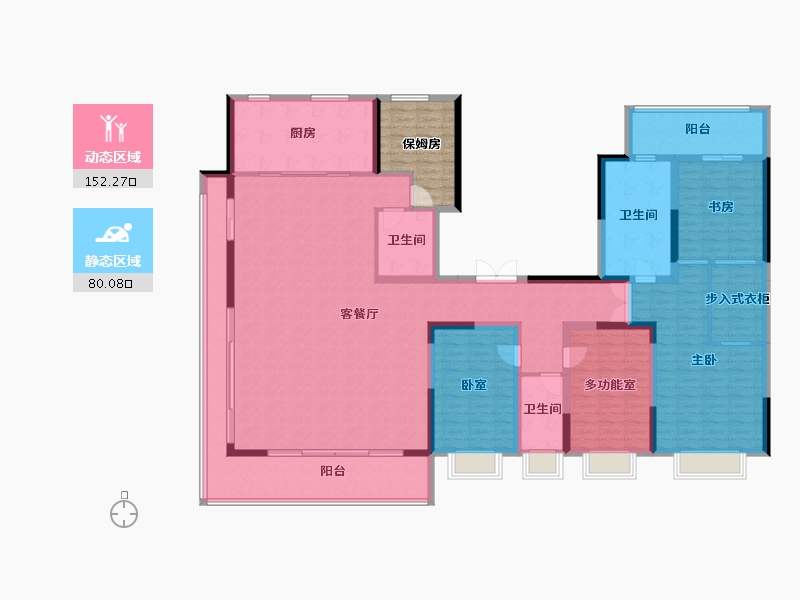 陕西省-宝鸡市-华厦中央印-221.19-户型库-动静分区