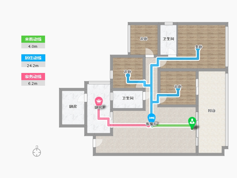 四川省-宜宾市-竹海丽景-104.80-户型库-动静线