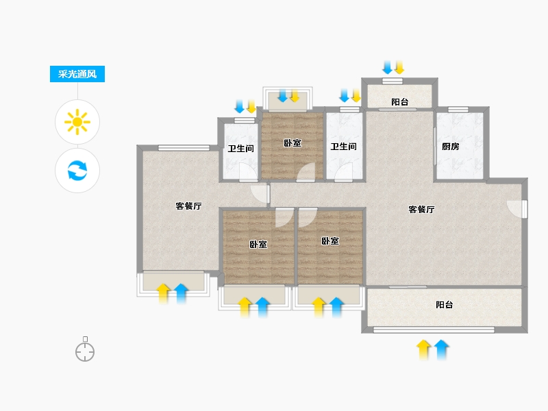 广东省-阳江市-万山天玺-113.77-户型库-采光通风