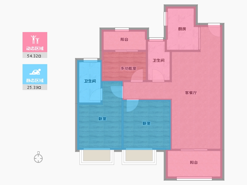 福建省-福州市-国贸上江原-71.86-户型库-动静分区