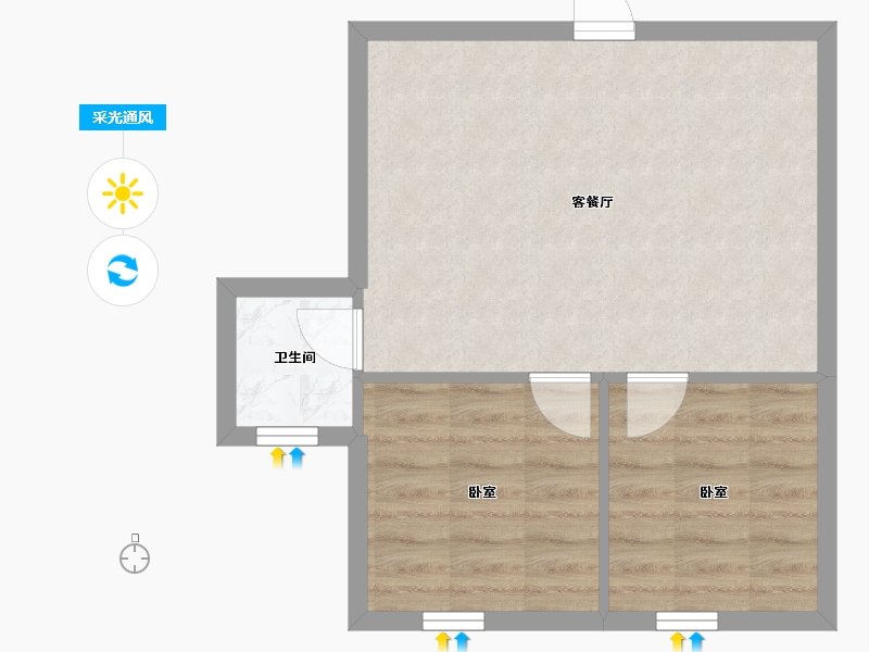 广东省-深圳市-合正汇一城-45.36-户型库-采光通风