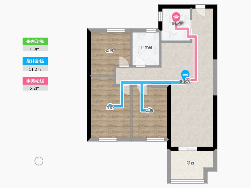 福建省-福州市-龙旺闽越水镇-59.99-户型库-动静线