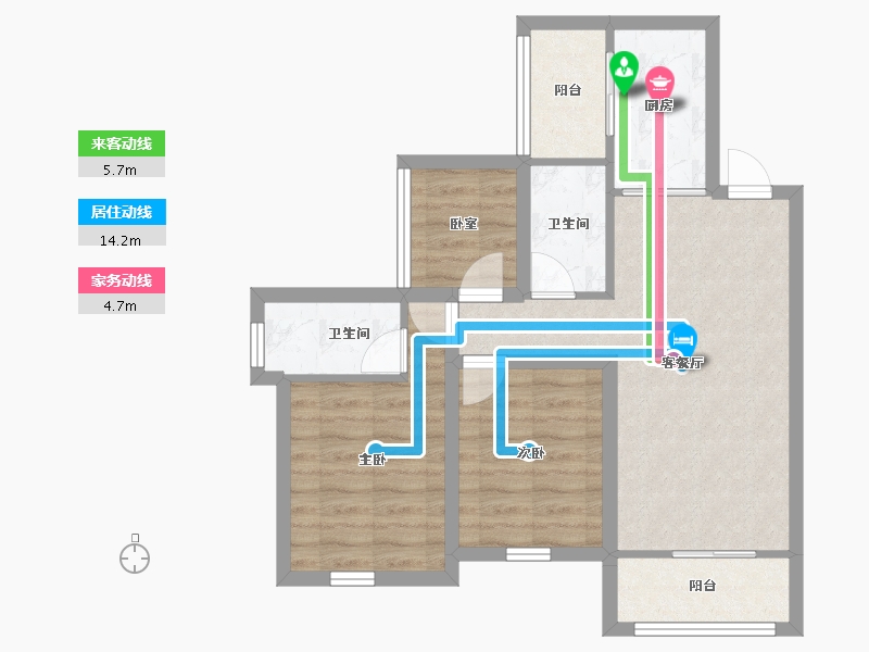 广东省-深圳市-中海锦城-65.15-户型库-动静线