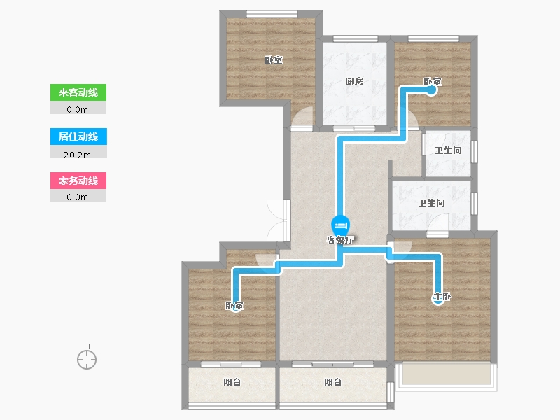 浙江省-杭州市-江映云邸-104.00-户型库-动静线