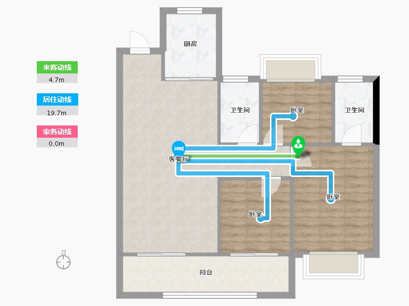 湖北省-襄阳市-力生汉江樾-80.68-户型库-动静线