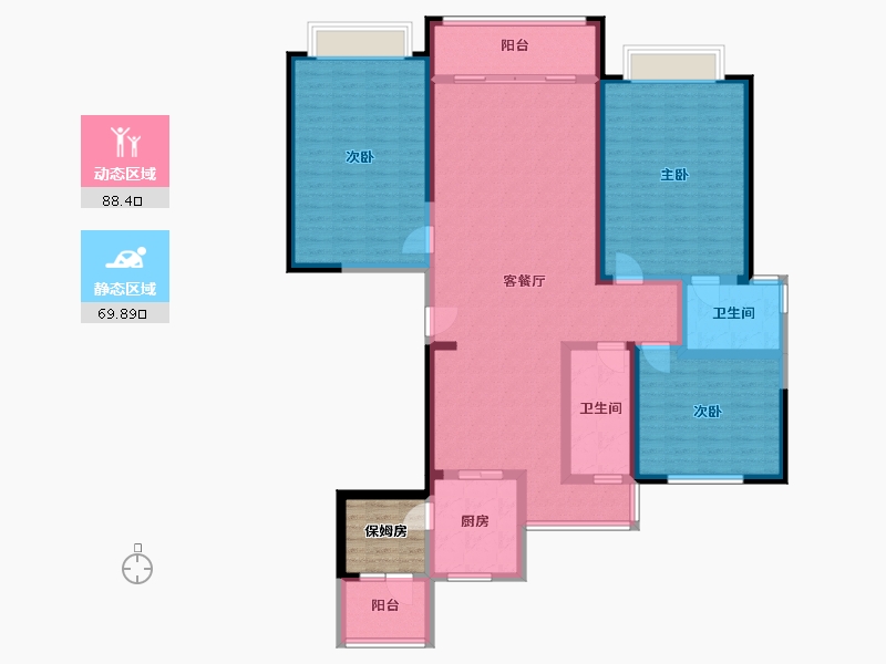 甘肃省-兰州市-宝石花小区-147.20-户型库-动静分区