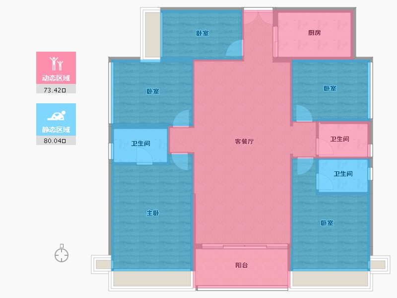 广东省-深圳市-山海上园-140.48-户型库-动静分区