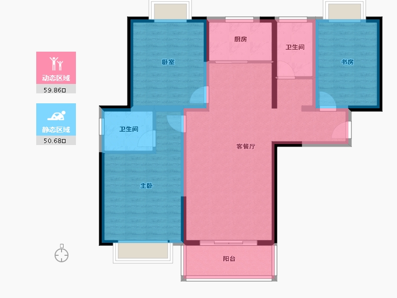 河南省-郑州市-商都阜园-98.78-户型库-动静分区