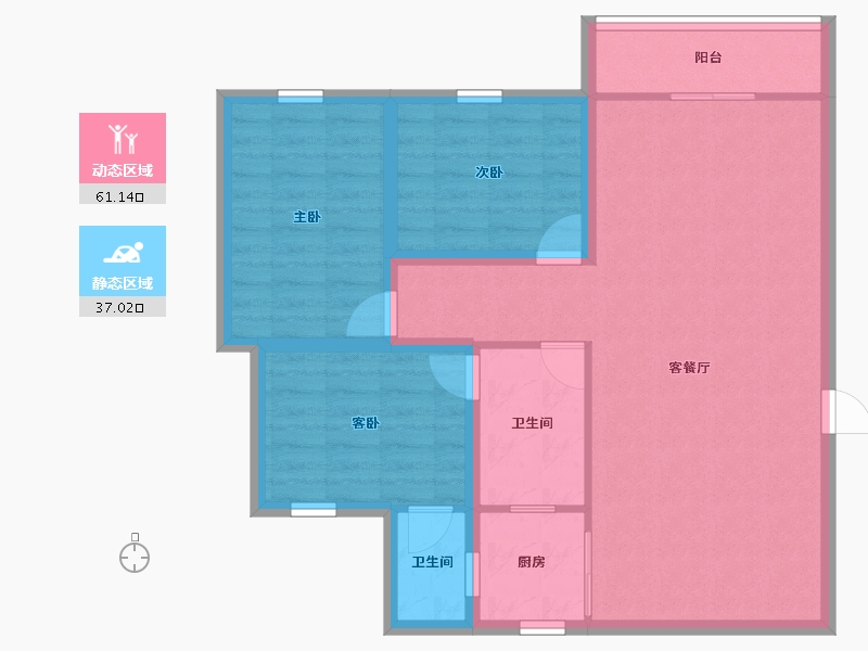 广东省-深圳市-富源花园-88.24-户型库-动静分区