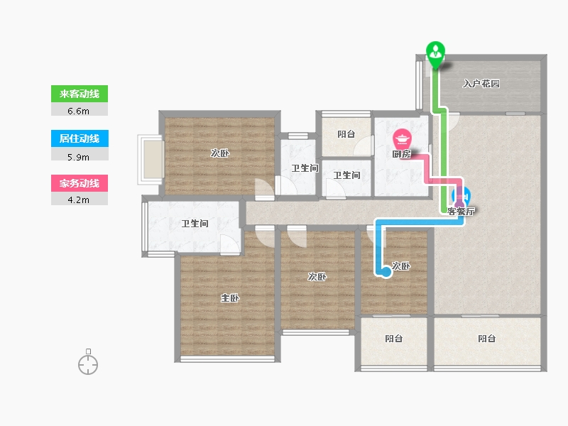 广东省-深圳市-兴华路2号(星航华府)-141.69-户型库-动静线