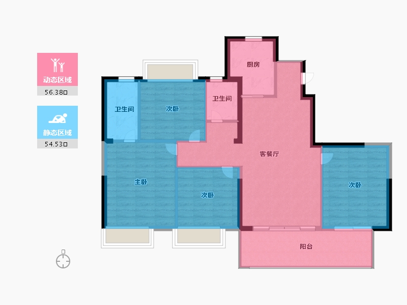 福建省-福州市-榕发栖湖郡-100.99-户型库-动静分区