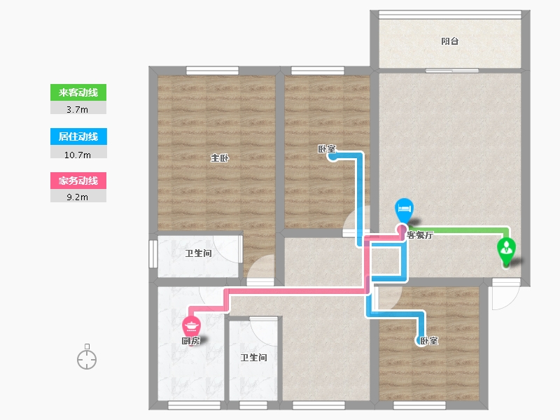 广东省-深圳市-裕安花园(宝安)-92.23-户型库-动静线