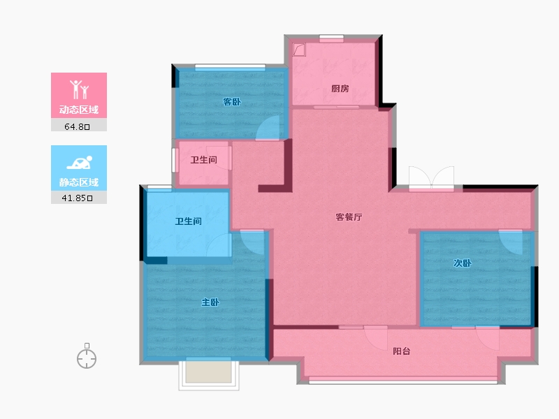 山东省-济宁市-申创·君汇-95.20-户型库-动静分区