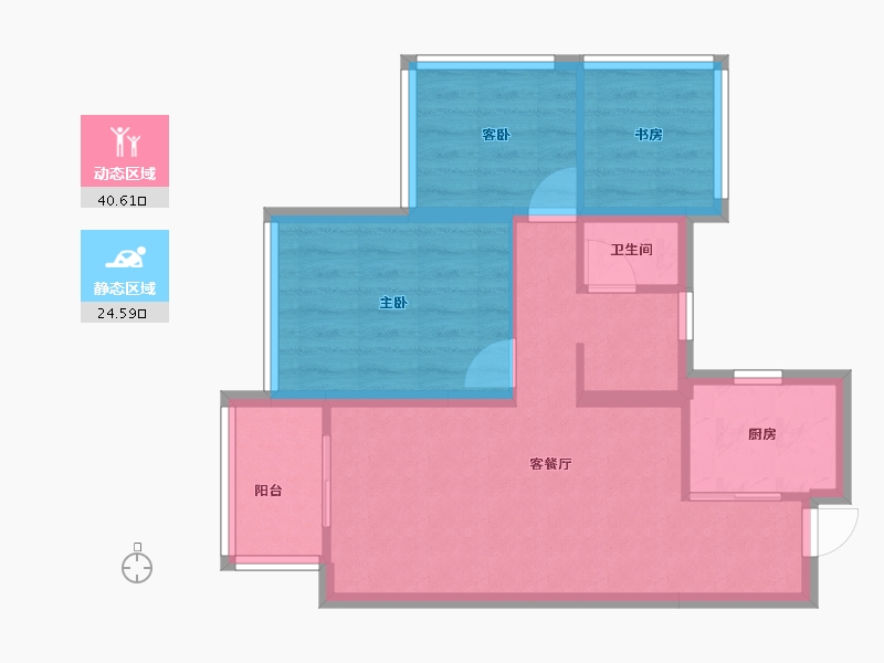 广西壮族自治区-南宁市-金地相投格林水岸-57.40-户型库-动静分区