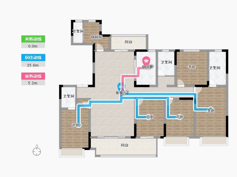 河南省-郑州市-润泓·东榕府-192.00-户型库-动静线