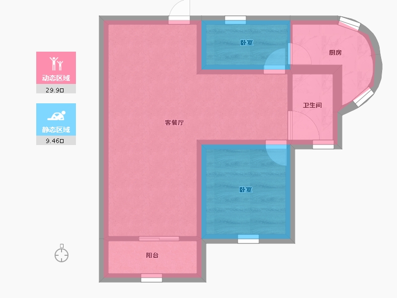 广东省-深圳市-泊林花园-33.78-户型库-动静分区