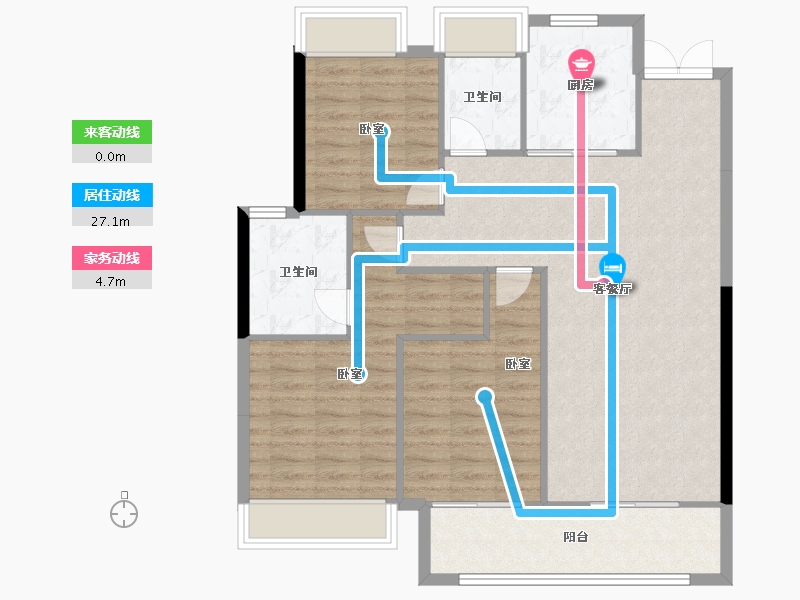 湖北省-武汉市-金融街金悦府-100.85-户型库-动静线