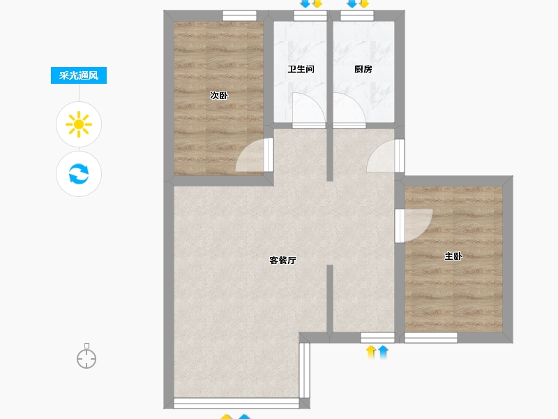 广东省-深圳市-贝丽花园-49.28-户型库-采光通风