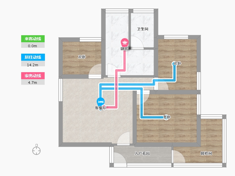 广东省-深圳市-翠竹苑-61.63-户型库-动静线