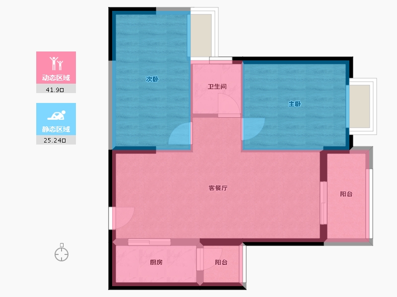 广东省-深圳市-京基·天韵府-60.10-户型库-动静分区