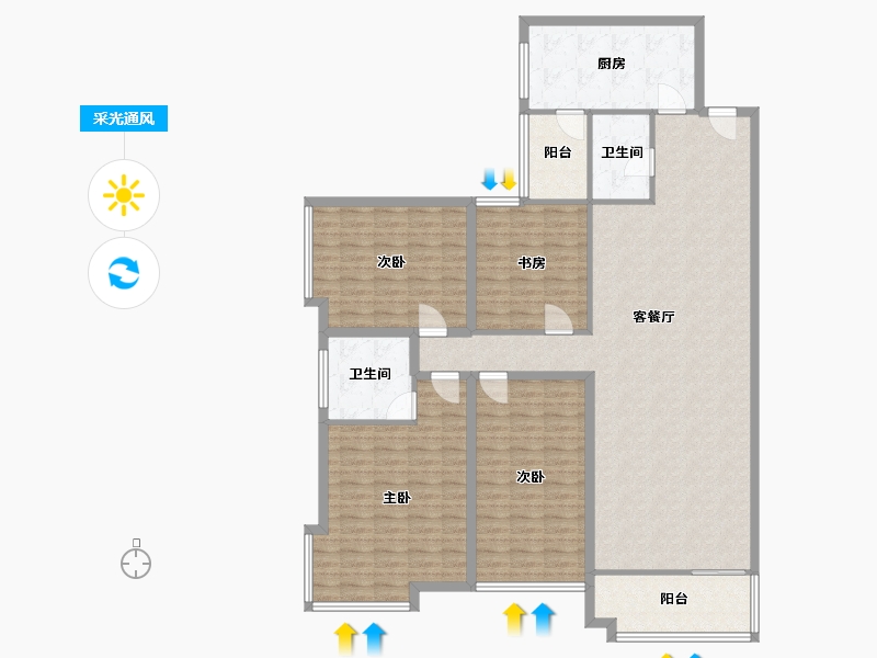 广东省-深圳市-荔香坊-152.59-户型库-采光通风