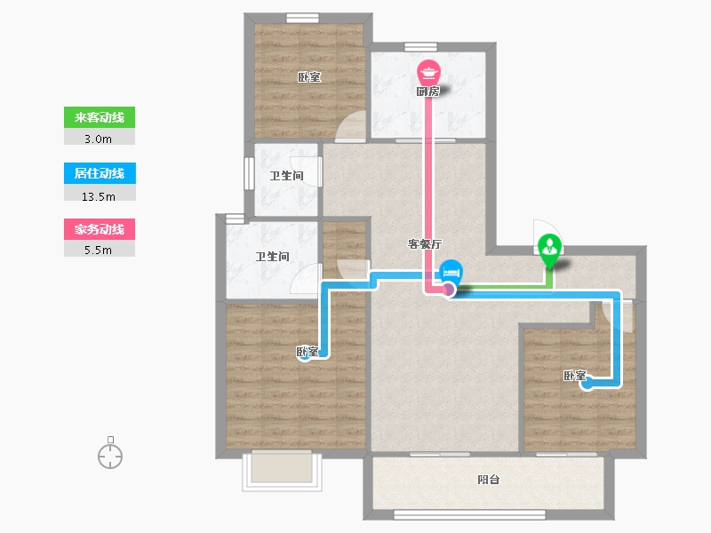 湖南省-长沙市-龙湖江与城-92.67-户型库-动静线