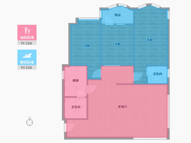 广东省-佛山市-百花苑-110.00-户型库-动静分区