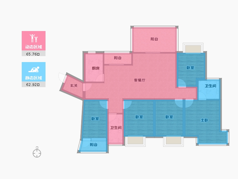 广东省-深圳市-碧海富通城一期-113.47-户型库-动静分区