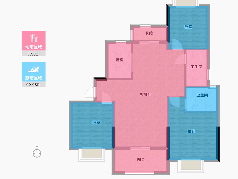 江西省-吉安市-金榜时代-87.67-户型库-动静分区