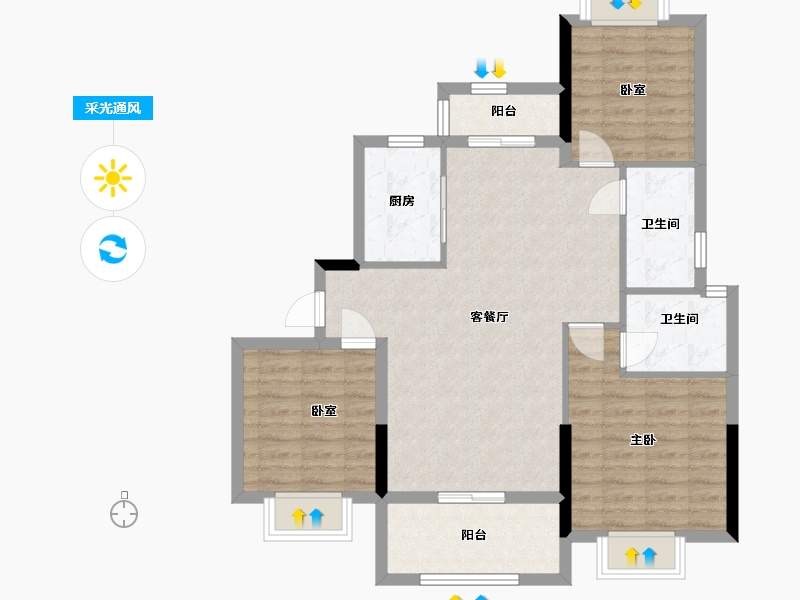 江西省-吉安市-金榜时代-87.67-户型库-采光通风