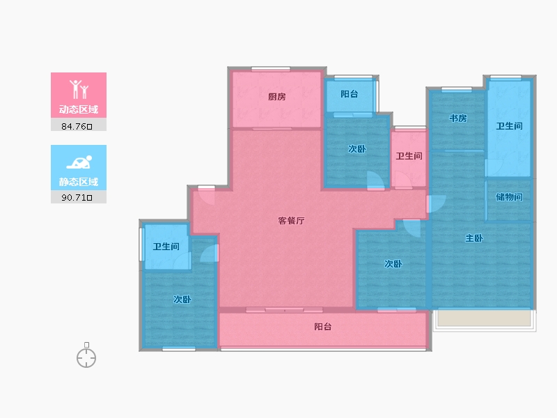 浙江省-杭州市-建发云启之江-159.16-户型库-动静分区