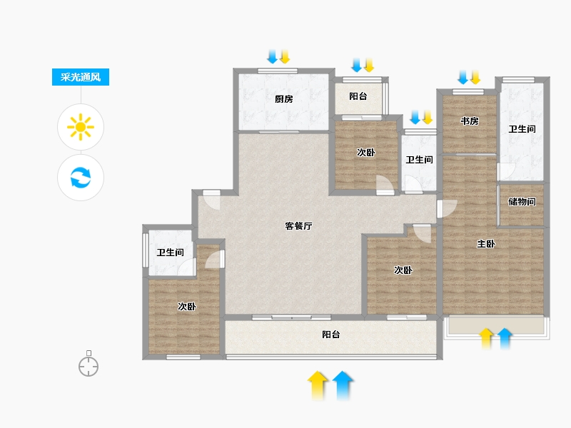 浙江省-杭州市-建发云启之江-159.16-户型库-采光通风