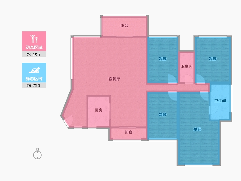 广东省-深圳市-鸿荣源禧园-131.03-户型库-动静分区