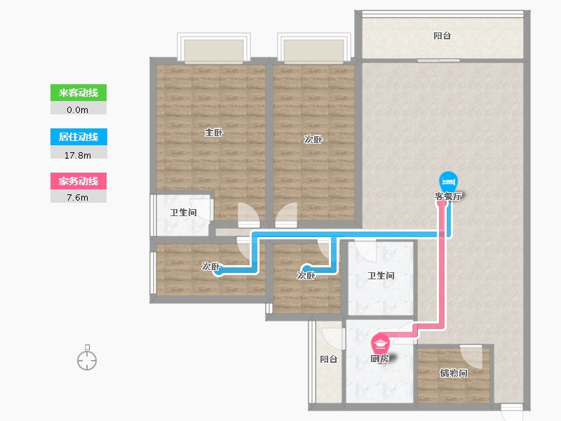 广东省-深圳市-金景豪苑-132.55-户型库-动静线