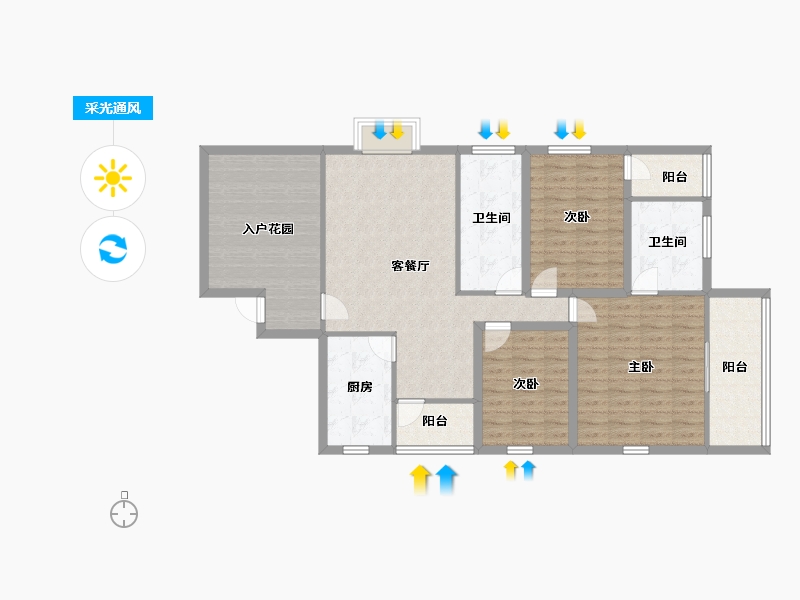 广东省-深圳市-城投七里香榭-117.32-户型库-采光通风