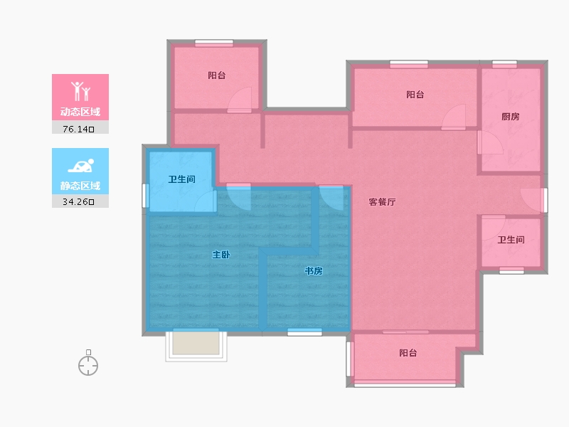 广东省-深圳市-星河盛世-98.93-户型库-动静分区