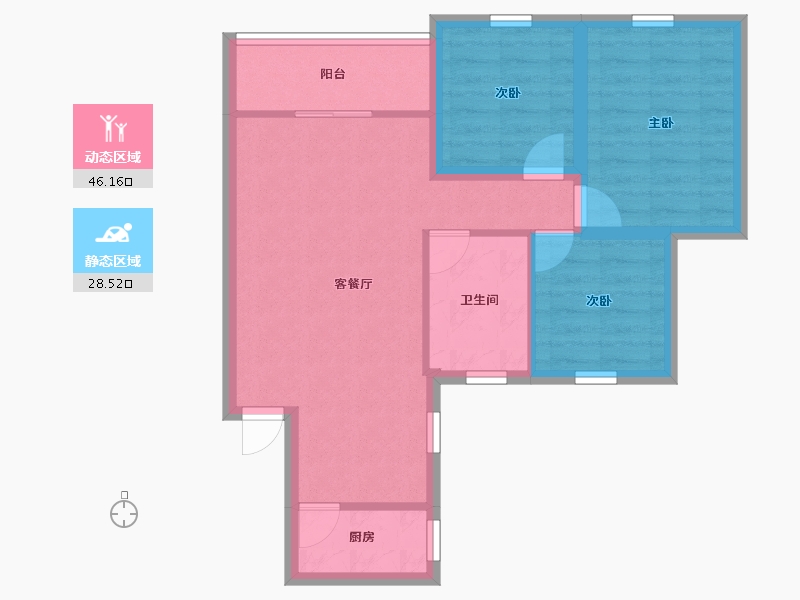 广东省-深圳市-荔苑小区(南区)-66.50-户型库-动静分区