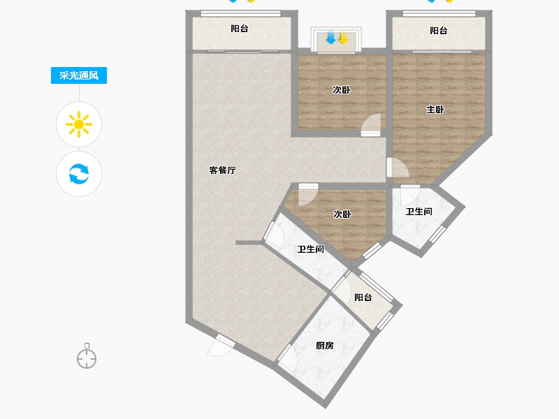 广东省-深圳市-汇宾广场-115.47-户型库-采光通风