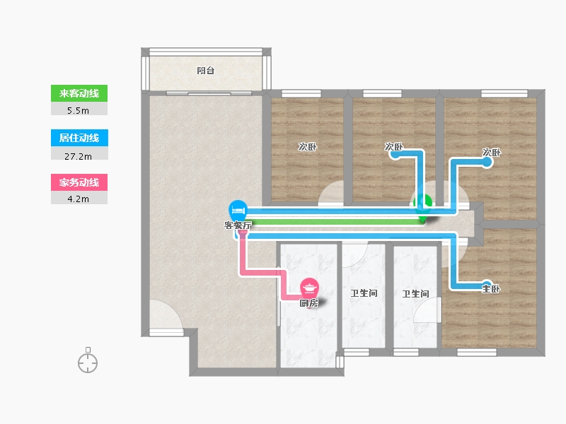 广东省-深圳市-桃源居12区（桃源居）-87.89-户型库-动静线