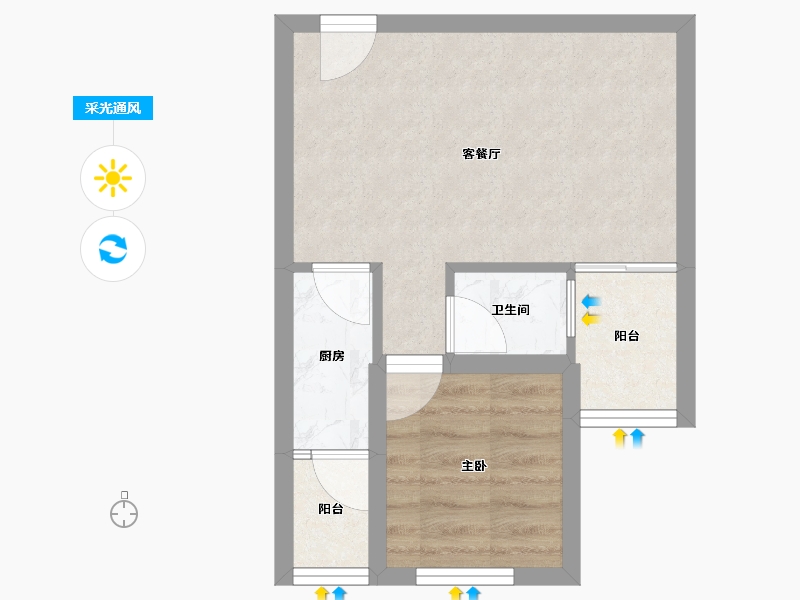 广东省-深圳市-大冲新城花园-34.76-户型库-采光通风