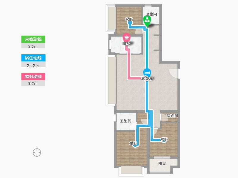 江苏省-南京市-华侨城翡翠天域-92.00-户型库-动静线