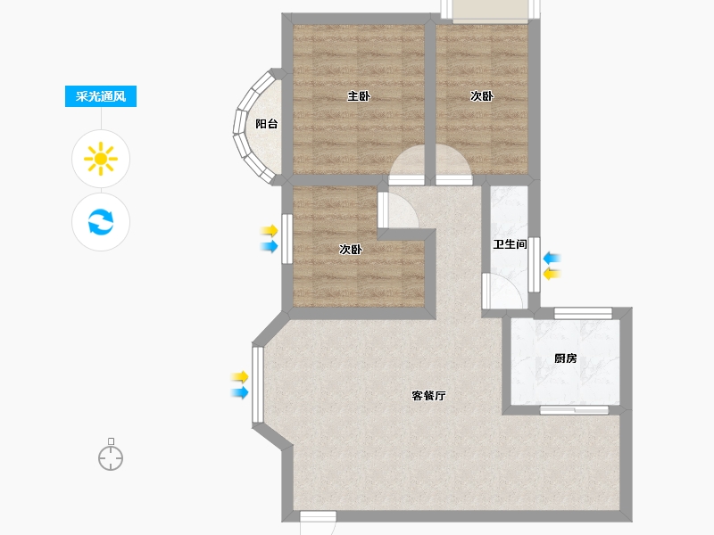 广东省-深圳市-海典居-60.97-户型库-采光通风