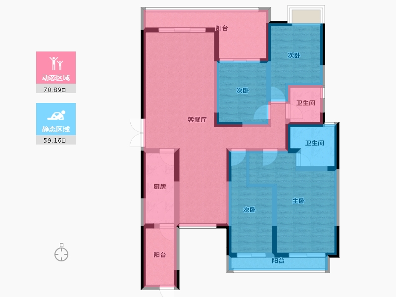 四川省-成都市-优品道-114.50-户型库-动静分区