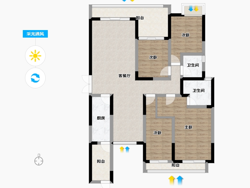 四川省-成都市-优品道-114.50-户型库-采光通风