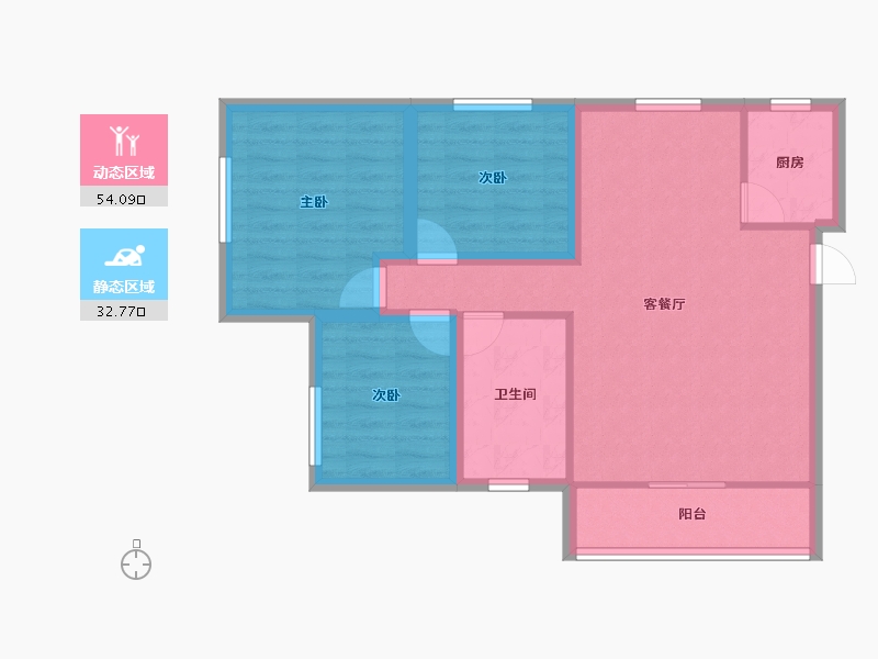 广东省-深圳市-荔苑小区(南区)-77.62-户型库-动静分区