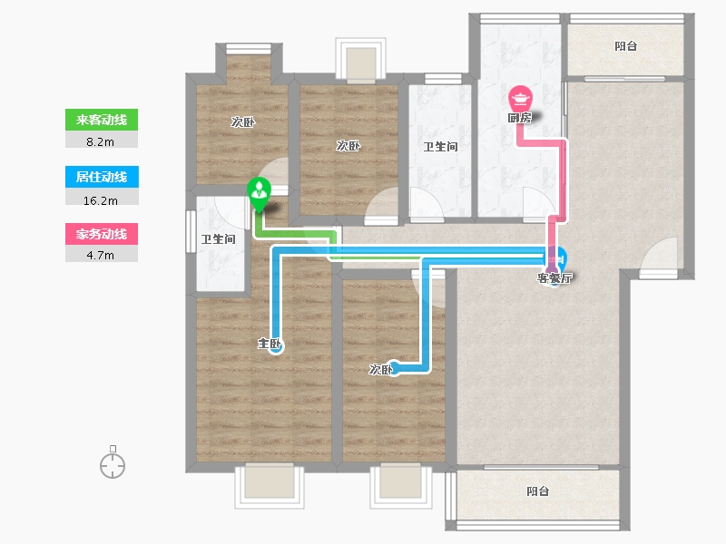 广东省-深圳市-龙福苑-99.90-户型库-动静线