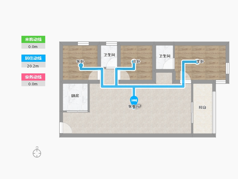 广东省-深圳市-南洋花园-64.63-户型库-动静线