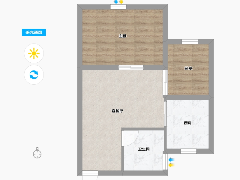 广东省-深圳市-南光城市花园-43.14-户型库-采光通风