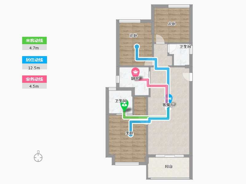 福建省-福州市-水晶榕著-71.00-户型库-动静线